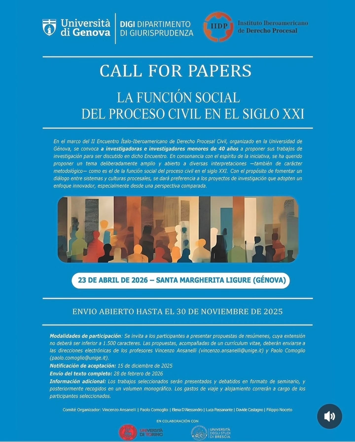 ¡Convocatoria Abierta del Instituto Iberoamericano de Derecho Procesal y del…