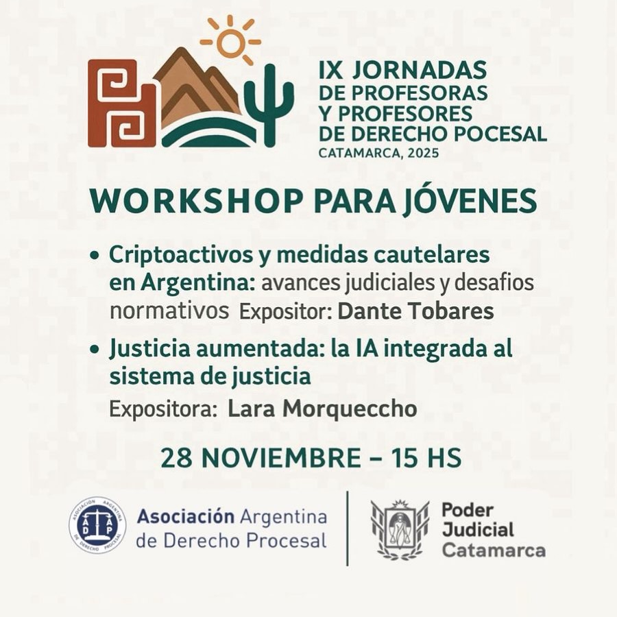 Workshop para Jóvenes — IX Jornadas de Profesoras y Profesores de Derecho…