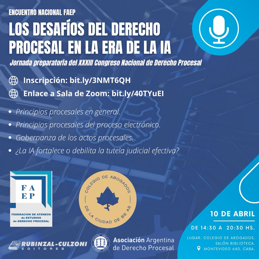 ¡Gran jornada preparatoria del XXXIII Congreso Nacional de Derecho Procesal!