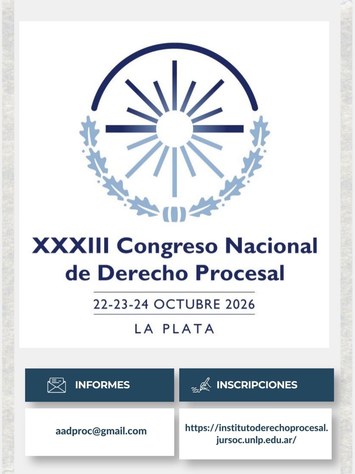 XXXIII Congreso Nacional de Derecho Procesal