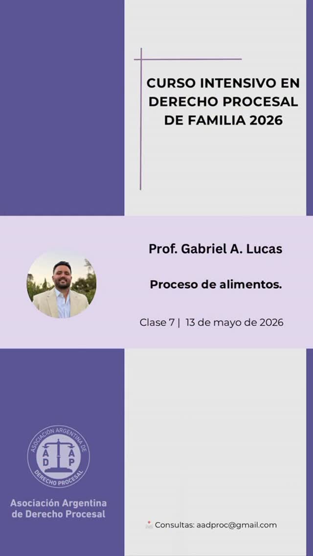 Curso Intensivo de Derecho Procesal de Familia