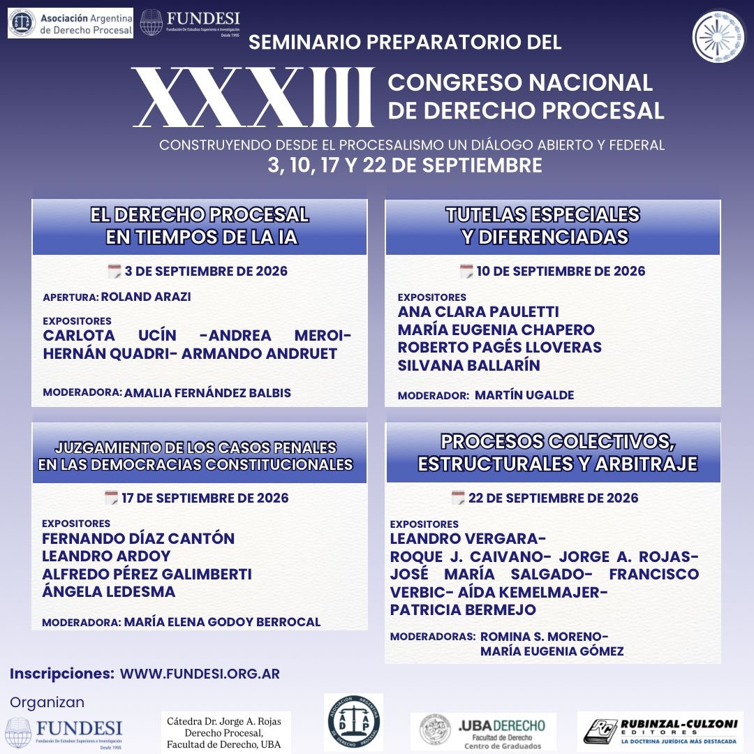 Seminario Preparatorio del XXXIII Congreso Nacional de Derecho Procesal…