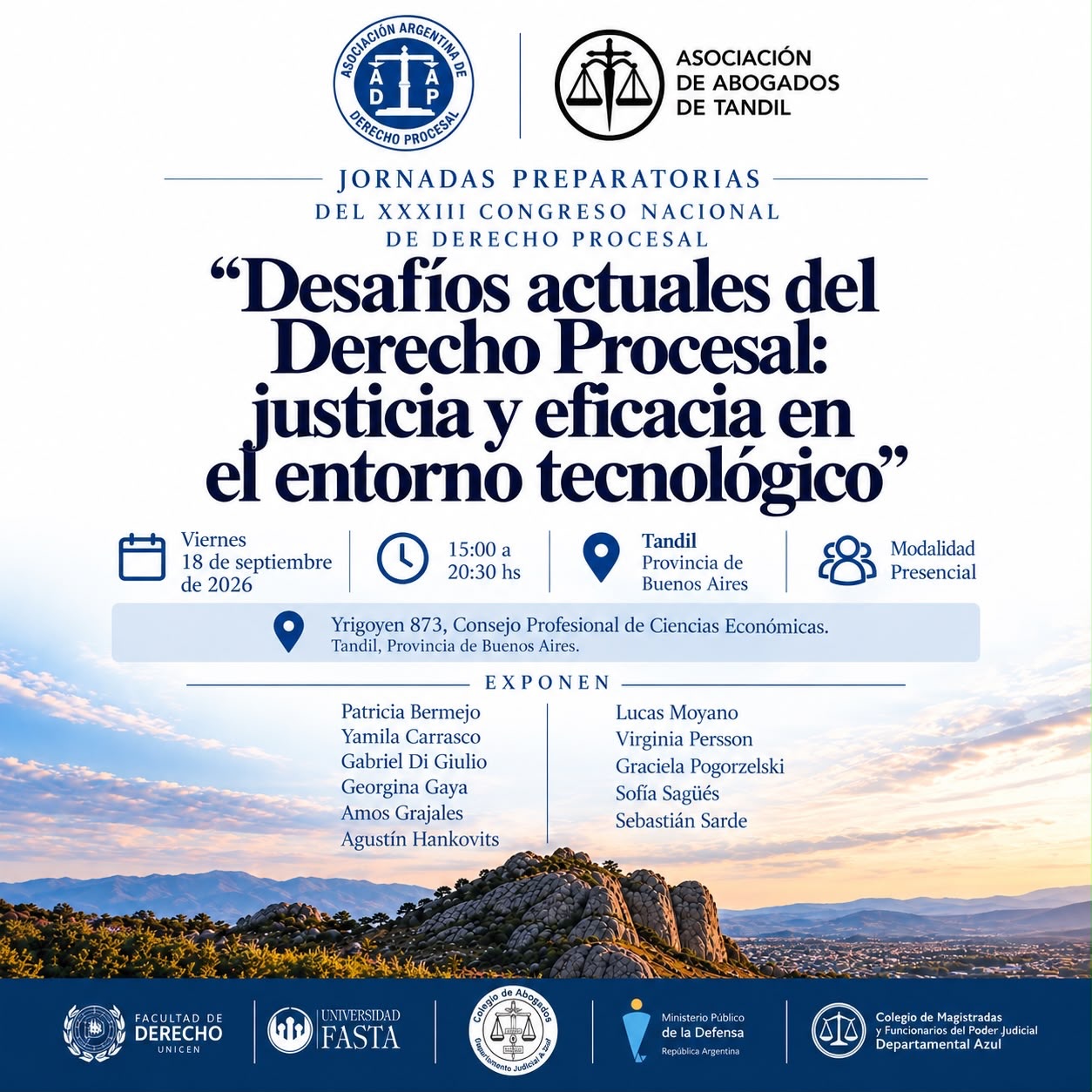 ¡Se vienen las Jornadas Preparatorias del XXXIII Congreso Nacional de Derecho…