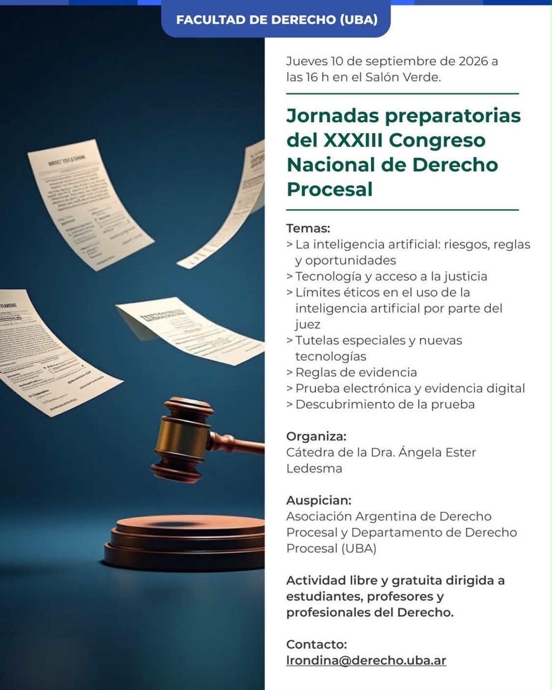 Jornadas Preparatorias del XXXIII Congreso Nacional de Derecho Procesal