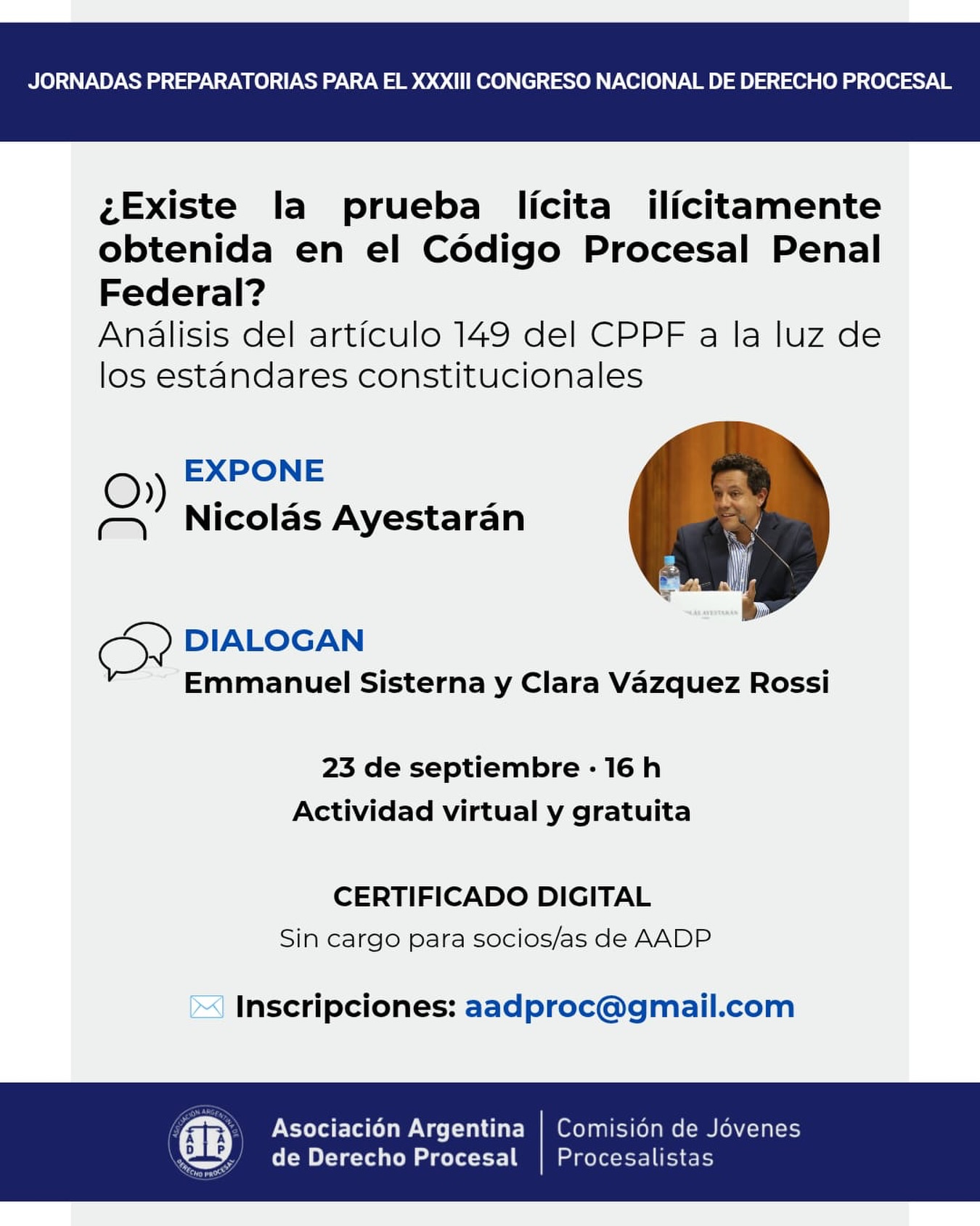 Jornadas Preparatorias para el XXXIII Congreso Nacional de Derecho Procesal