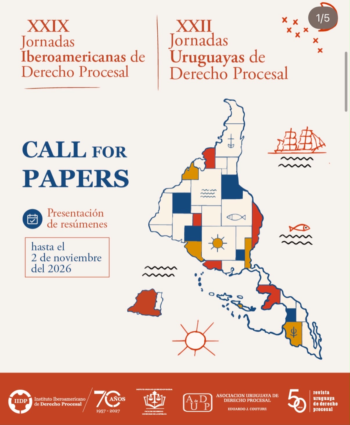 CALL FOR PAPERS | JORNADAS IBEROAMERICANAS DE DERECHO PROCESAL